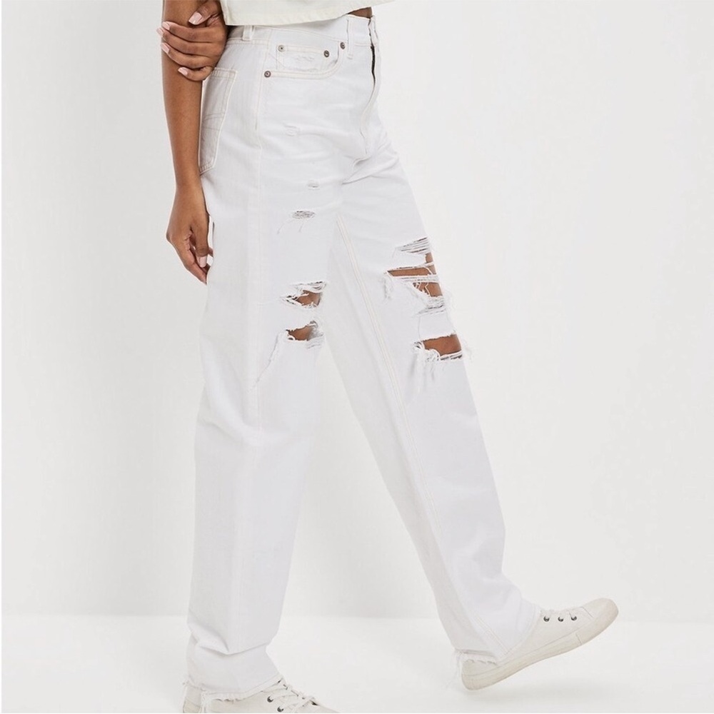 American Eagle Short Highest Rise Baggy Straight Jeans, Size  8- NWTs ( D -15)